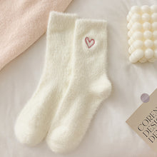 Load image into Gallery viewer, rts: Fuzzy Valentine Heart Socks
