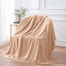 Load image into Gallery viewer, Plush Checker & Heart Blanket