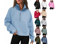 Load image into Gallery viewer, The Mindi Half Zip Semi- Crop