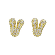 Load image into Gallery viewer, *Bold Initial Bubble Studs*- LETTERS L AND K