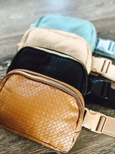 Load image into Gallery viewer, Vegan Leather and Nylon Weaved Bum Bag