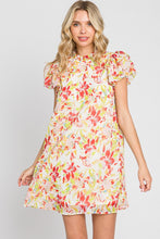Load image into Gallery viewer, GeeGee Floral Short Sleeve Mini Dress