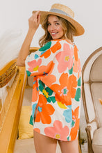 Load image into Gallery viewer, Floral V Neck Slit Side T-Shirt