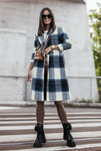 Load image into Gallery viewer, Double Take Full Size Plaid Button Up Lapel Collar Coat