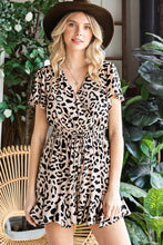 Load image into Gallery viewer, Leopard Flutter Sleeve Ruffle Hem Romper SAMPLE