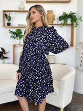 Load image into Gallery viewer, Double Take Full Size Printed Ruffle Hem Long Sleeve Tiered Dress