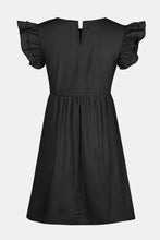 Load image into Gallery viewer, Full Size Ruffled Round Neck Cap Sleeve Denim Dress