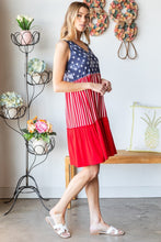 Load image into Gallery viewer, US Flag Theme Contrast Tank Dress
