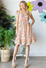 Load image into Gallery viewer, Floral Ruffled V-Neck Dress