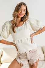 Load image into Gallery viewer, Tassel Detail Textured Square Neck Sweater