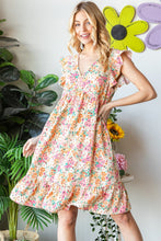 Load image into Gallery viewer, Floral Ruffled V-Neck Dress