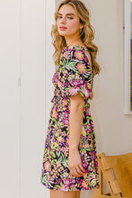 Load image into Gallery viewer, Floral Tie-Back Mini Dress