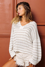 Load image into Gallery viewer, Stripe V-Neck Knit Top