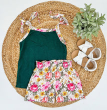 Load image into Gallery viewer, RTS floral bag shorts and tie tank-