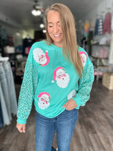 Load image into Gallery viewer, Santa Face Top