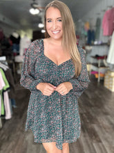 Load image into Gallery viewer, The Jacqueline Sheer Sleeve Floral Fall Dress