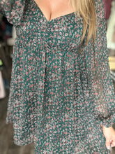Load image into Gallery viewer, The Jacqueline Sheer Sleeve Floral Fall Dress
