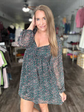Load image into Gallery viewer, The Jacqueline Sheer Sleeve Floral Fall Dress