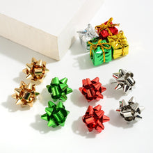 Load image into Gallery viewer, Christmas Metal Bow Stud Earrings