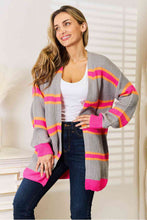 Load image into Gallery viewer, Woven Ribbed Long Sleeve Cardigan