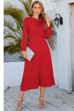 Load image into Gallery viewer, Twisted Long Sleeve Midi Dress