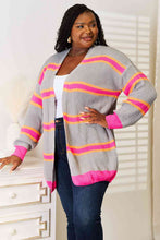 Load image into Gallery viewer, Woven Ribbed Long Sleeve Cardigan