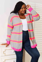 Load image into Gallery viewer, Woven Ribbed Long Sleeve Cardigan