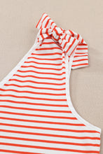 Load image into Gallery viewer, Star and Stripe V-Neck Bow Detail Tank