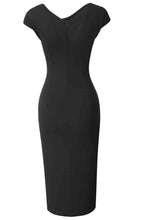 Load image into Gallery viewer, Asymmetrical Neck Short Sleeve Slit Dress