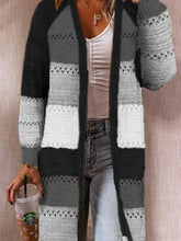 Load image into Gallery viewer, Color Block Openwork Cardigan