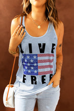Load image into Gallery viewer, LIVE FREE Stars and Stripes Graphic Tank