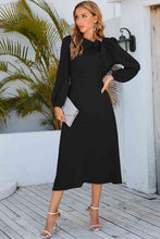 Load image into Gallery viewer, Twisted Long Sleeve Midi Dress