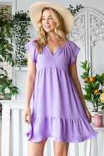 Load image into Gallery viewer, Texture Ruffle Hem Short Sleeve Dress