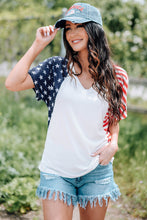 Load image into Gallery viewer, US Flag V-Neck Tee Shirt