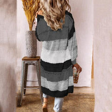 Load image into Gallery viewer, Color Block Openwork Cardigan