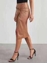 Load image into Gallery viewer, Twist Detail High Waist Skirt