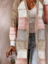 Load image into Gallery viewer, Color Block Openwork Cardigan
