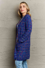 Load image into Gallery viewer, Plaid Fringe Trim Cardigan