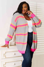 Load image into Gallery viewer, Woven Ribbed Long Sleeve Cardigan