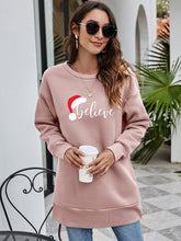 Load image into Gallery viewer, BELIEVE Graphic Tunic Sweatshirt