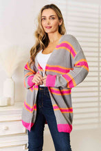 Load image into Gallery viewer, Woven Ribbed Long Sleeve Cardigan
