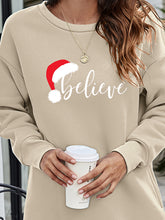 Load image into Gallery viewer, BELIEVE Graphic Tunic Sweatshirt