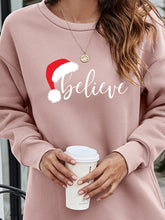 Load image into Gallery viewer, BELIEVE Graphic Tunic Sweatshirt