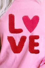 Load image into Gallery viewer, LOVE Sequin Dropped Shoulder Sweatshirt