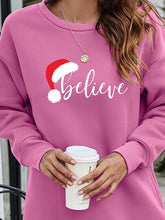 Load image into Gallery viewer, BELIEVE Graphic Tunic Sweatshirt