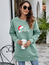 Load image into Gallery viewer, BELIEVE Graphic Tunic Sweatshirt
