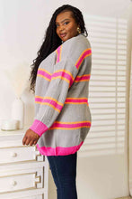 Load image into Gallery viewer, Woven Ribbed Long Sleeve Cardigan