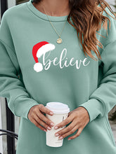 Load image into Gallery viewer, BELIEVE Graphic Tunic Sweatshirt