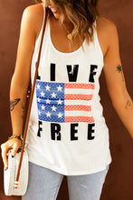 Load image into Gallery viewer, LIVE FREE Stars and Stripes Graphic Tank