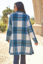 Load image into Gallery viewer, Double Take Full Size Plaid Button Up Lapel Collar Coat